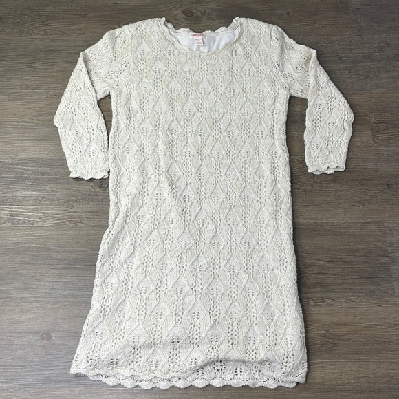 Cat & Jack Girls Cream and Gold Sweater Dress, size 14-16 - Picture 1 of 10